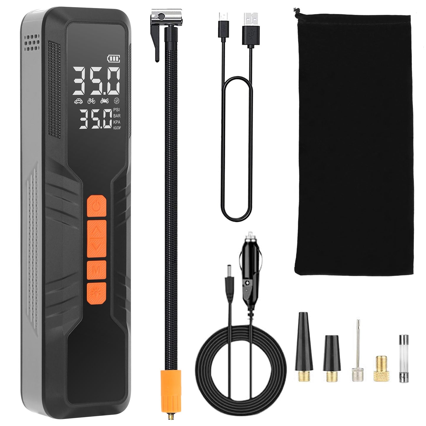 150PSI Portable Tire Inflator Cordless Digital Air Compressor Compact Air Pump