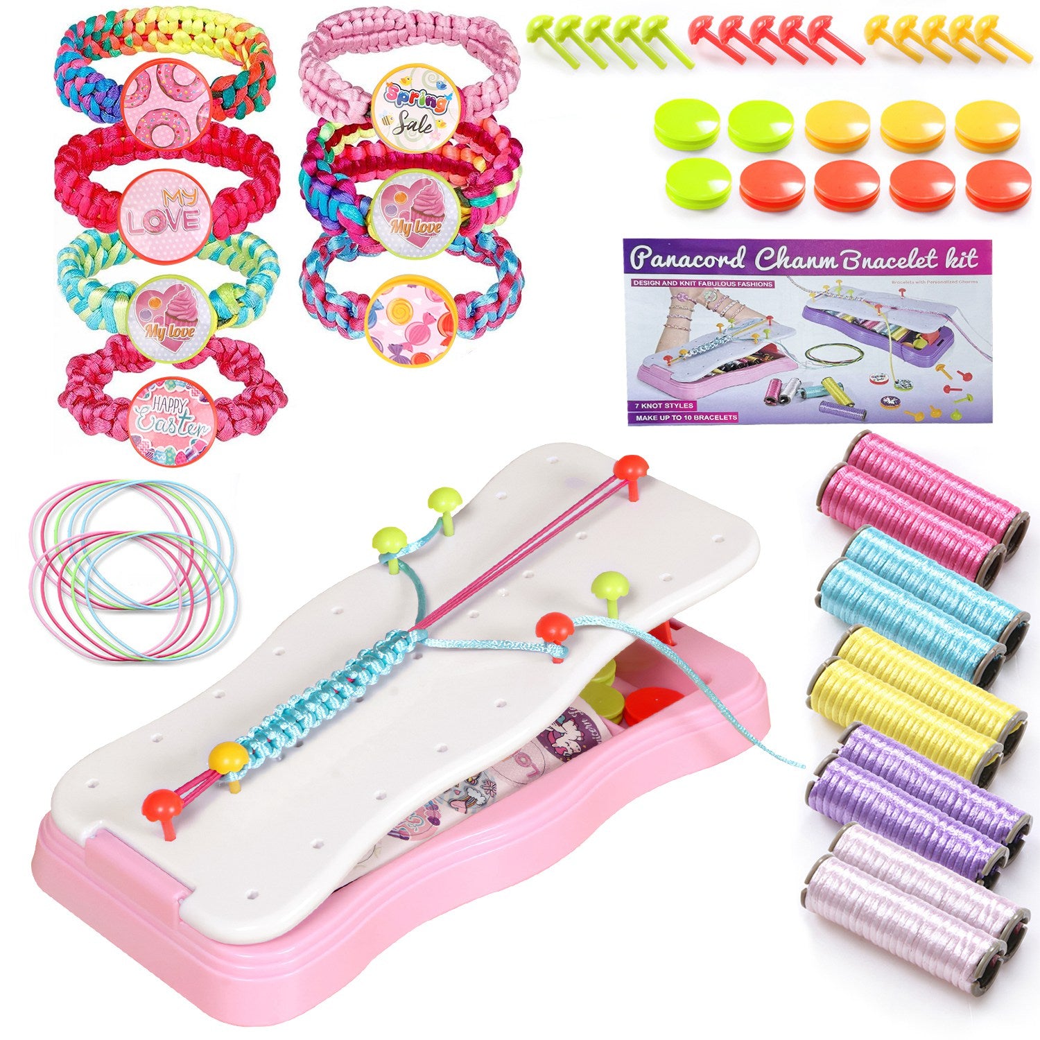Bracelet Making Kit DIY Arts and Crafts Toys Kids Travel Activity Set Birthday