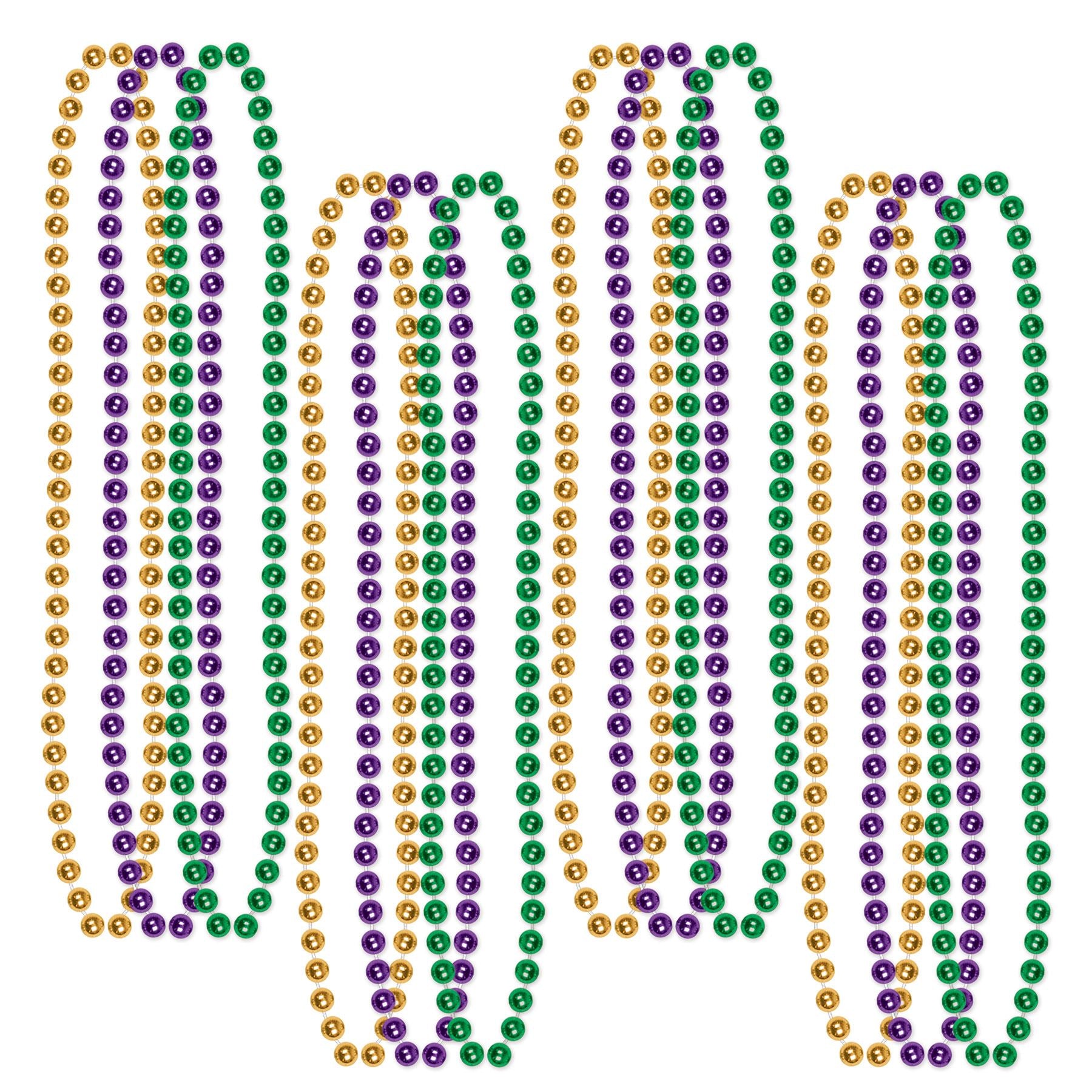 Beistle Mardi Gras Small Round Beads | Party Supply | Decoration
