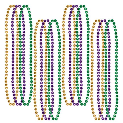 Beistle Mardi Gras Small Round Beads | Party Supply | Decoration