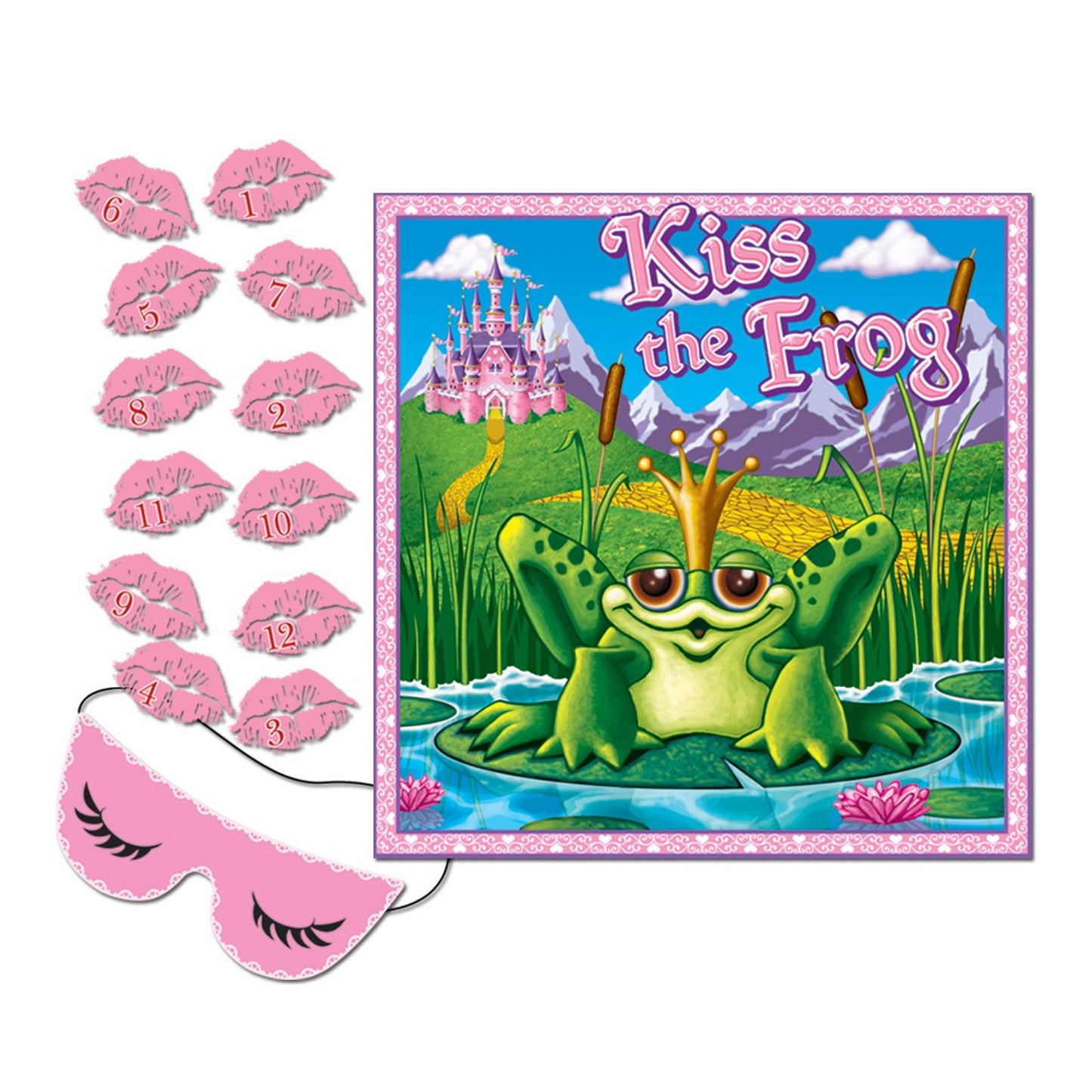 Beistle Kiss The Frog Party Game - Princess | Party Supply | Decoration