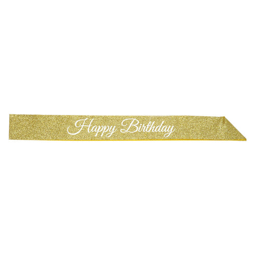 Beistle Happy Birthday Glittered Sash | Party Supply | Decoration