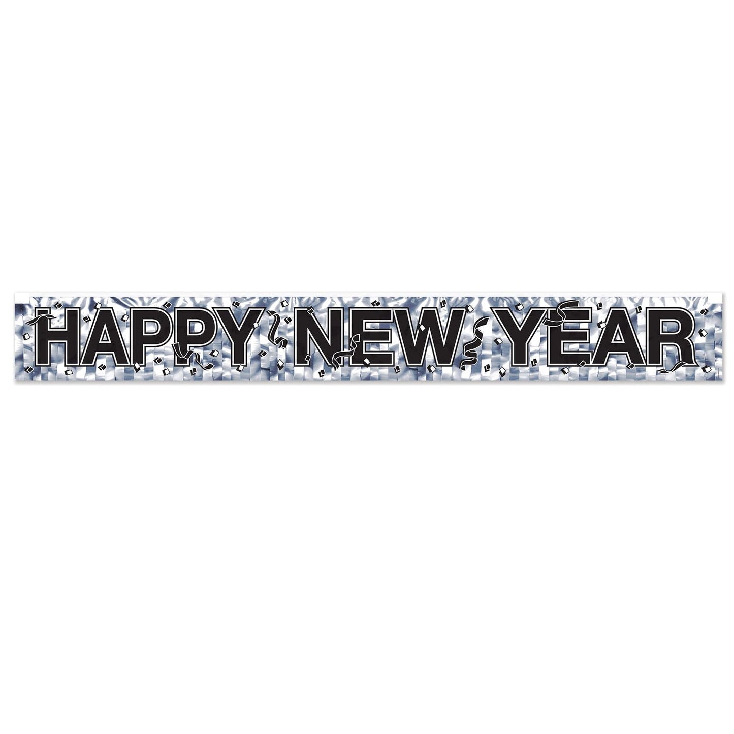 Beistle Silver Metallic Happy New Year Fringe Banner - New Years | Party