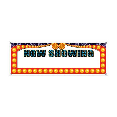 Beistle Now Showing Blank Sign Banner - Awards Night | Party Supply