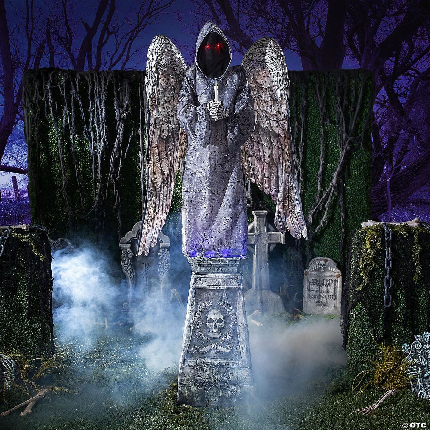 96" Cemetery Angel Animated Halloween Prop | Halloween Decoration