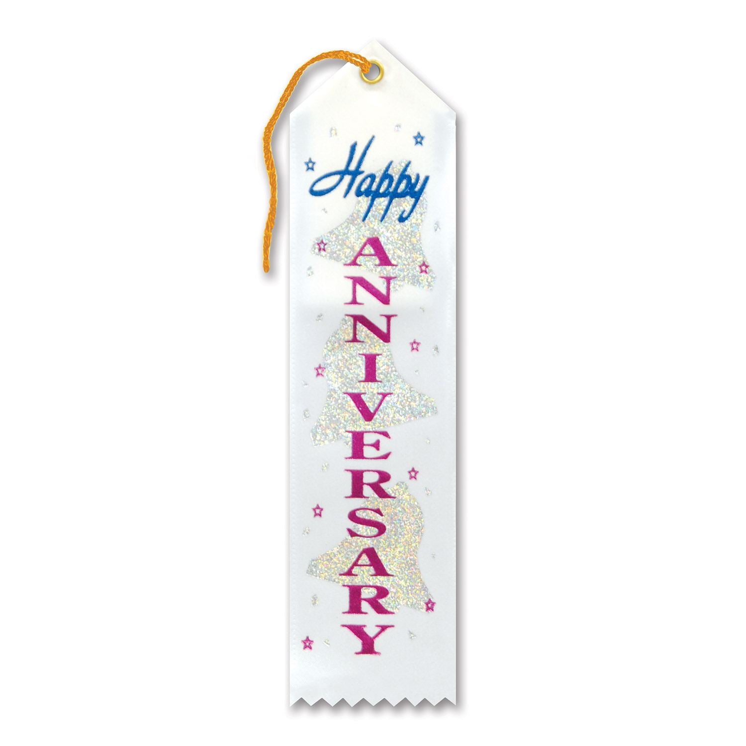 Beistle Happy Anniversary Ribbon - Wedding | Party Supply | Decoration | Favor