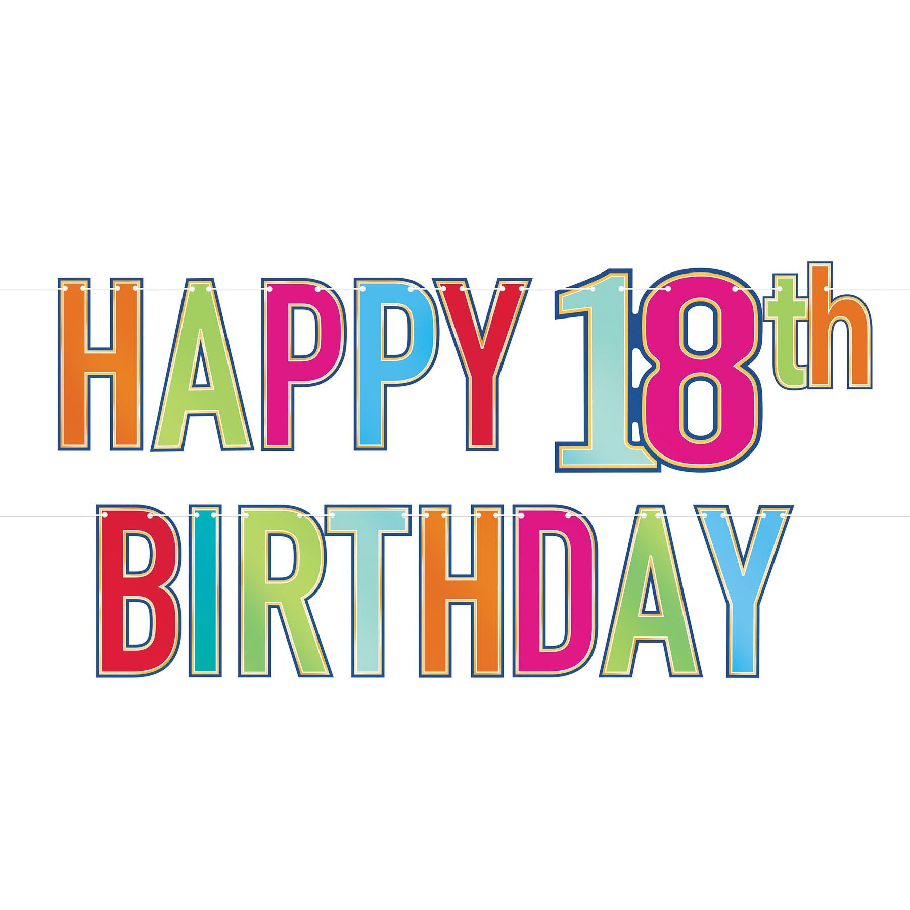 Foil Happy 18th Birthday Streamer