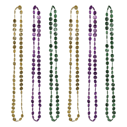 Beistle Mardi Gras Coin Beads | Party Supply | Decoration