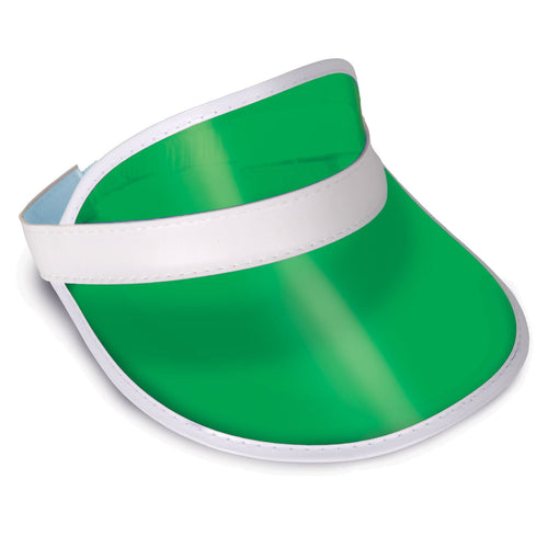 Beistle Clear Plastic Dealer's Visor - Green - Casino | Party Supply