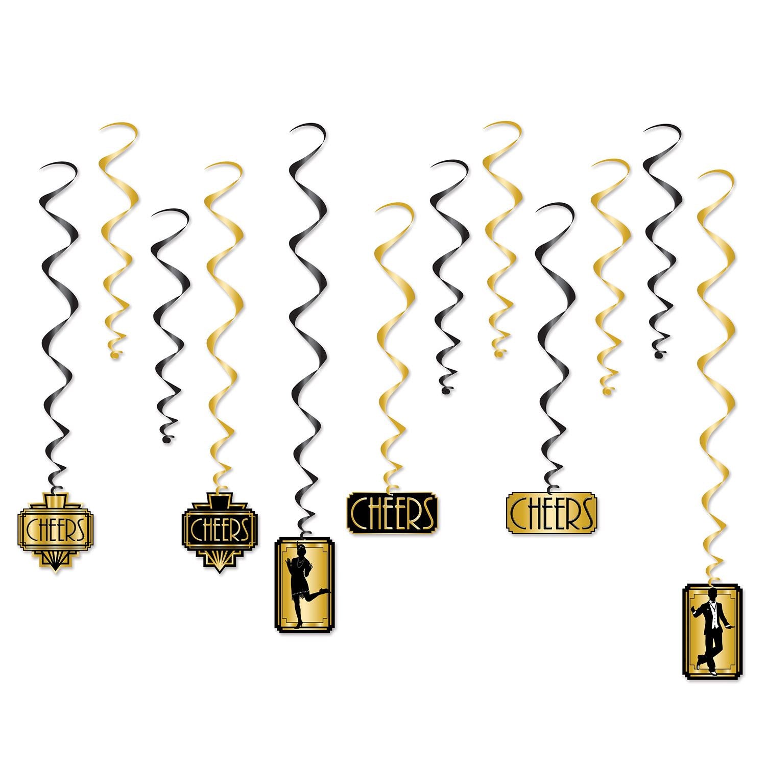 Beistle Great 20's Whirls | Party Supply | Decoration