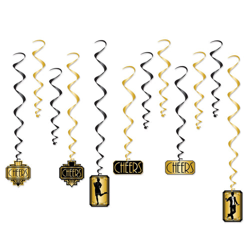 Beistle Great 20's Whirls | Party Supply | Decoration