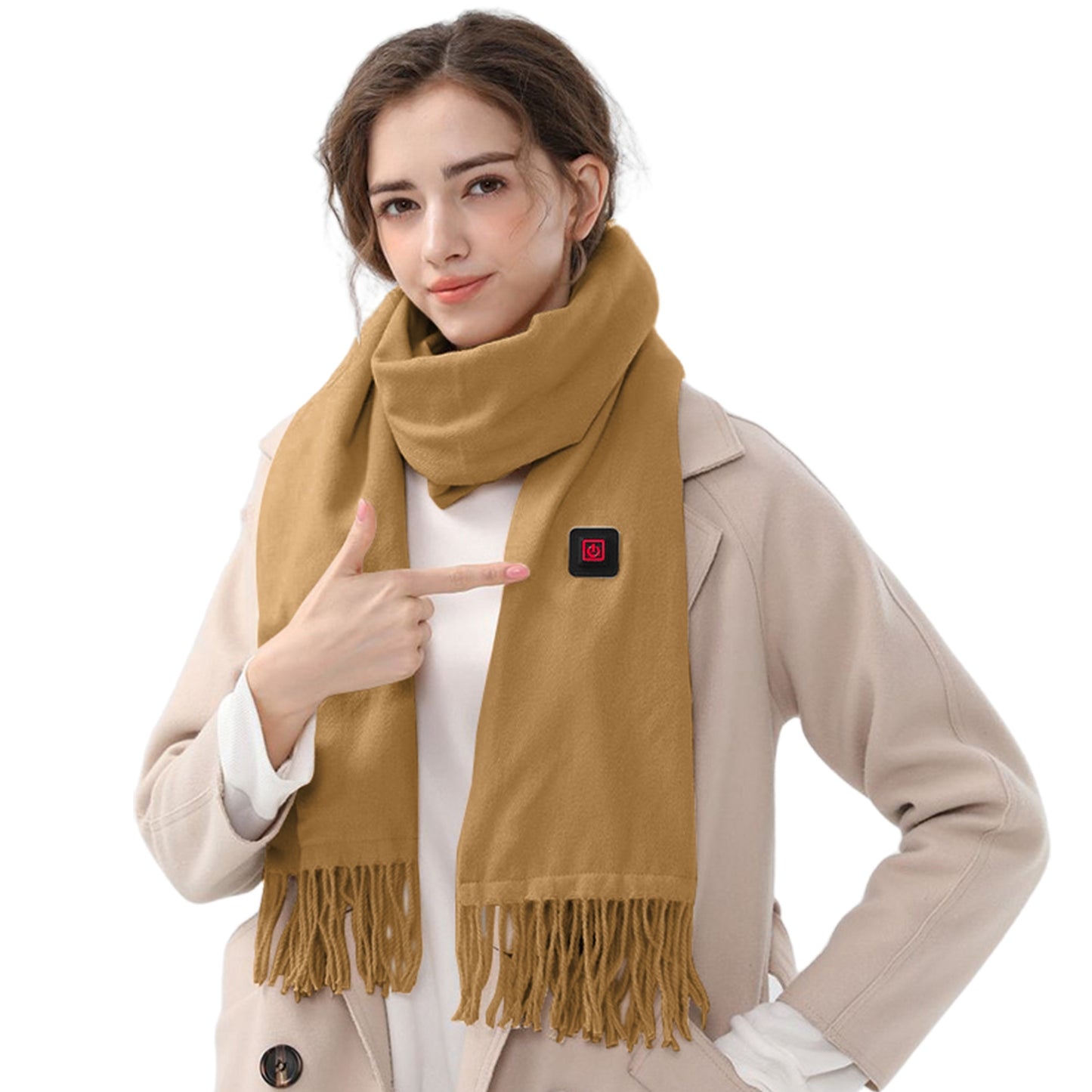Electric Heated Winter Scarf USB Heating Neck Wrap Unisex Heated Neck Shawl