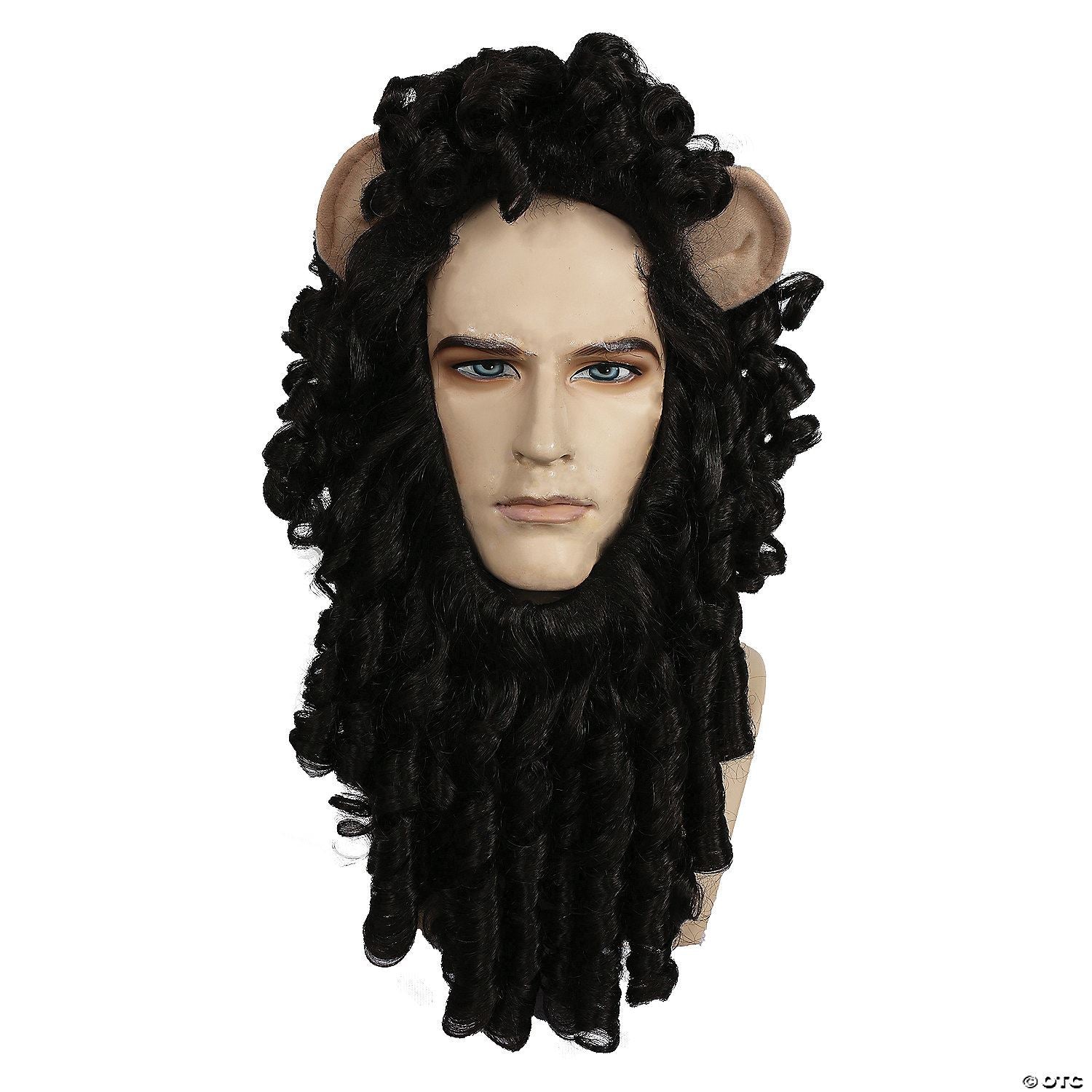 Mens Brown Curly Lion Wig Set