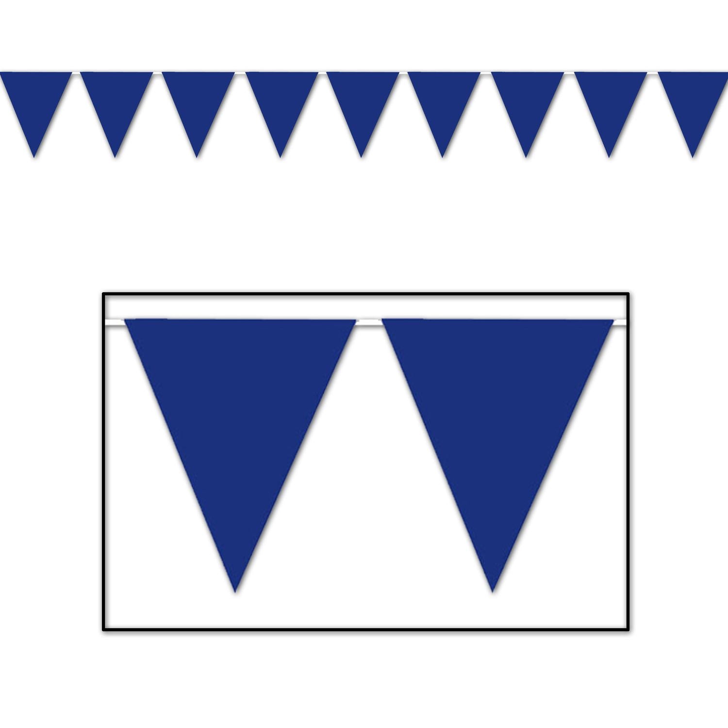 Beistle Blue Indoor/Outdoor Pennant Banner, 12 ft - General Occasion | Party