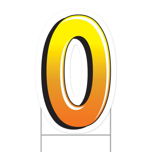 Beistle Plastic "O" Yard Sign - General Occasion | Party Supply | Decoration