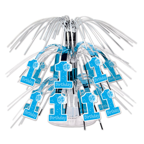 Beistle 1st Birthday Mini Cascade Centerpiece (Blue) | Party Supply
