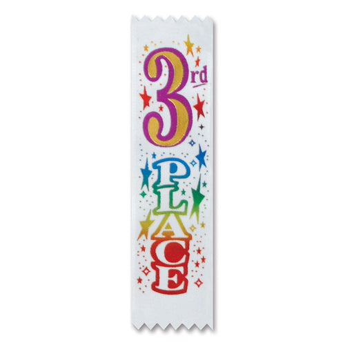 Beistle 3rd Place Ribbons - Sports | Party Supply | Decoration | Favor | Award