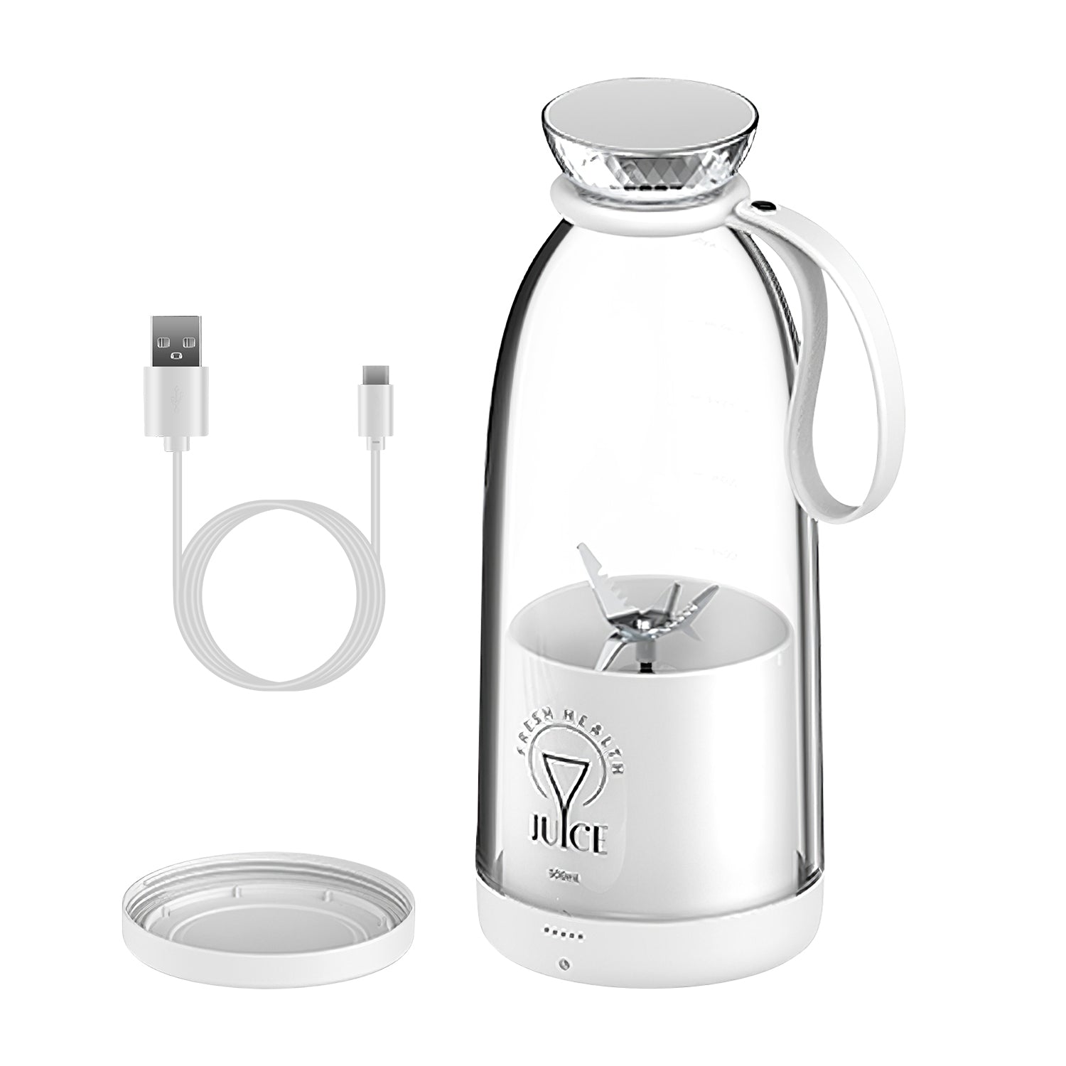 2-in-1 16.9OZ Portable Fruit Blender Electric Rechargeable Juice Cup for Sh 7856