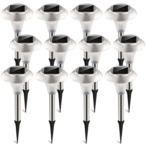 12Packs Solar Garden Lights Outdoor IP44 Waterproof Solar Pathway Lights Color