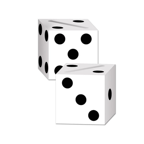 Beistle Dice Card Boxes (Two Per Package) - Casino | Party Supply | Decoration