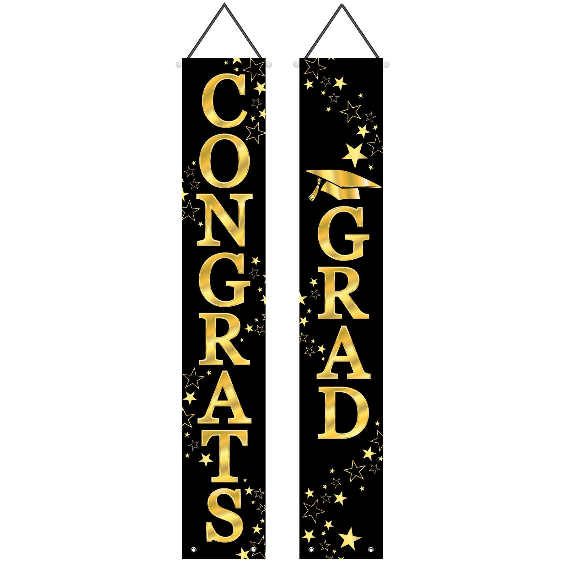 Beistle Congrats Grad Fabric Door Panel Set - Graduation | Party Supply