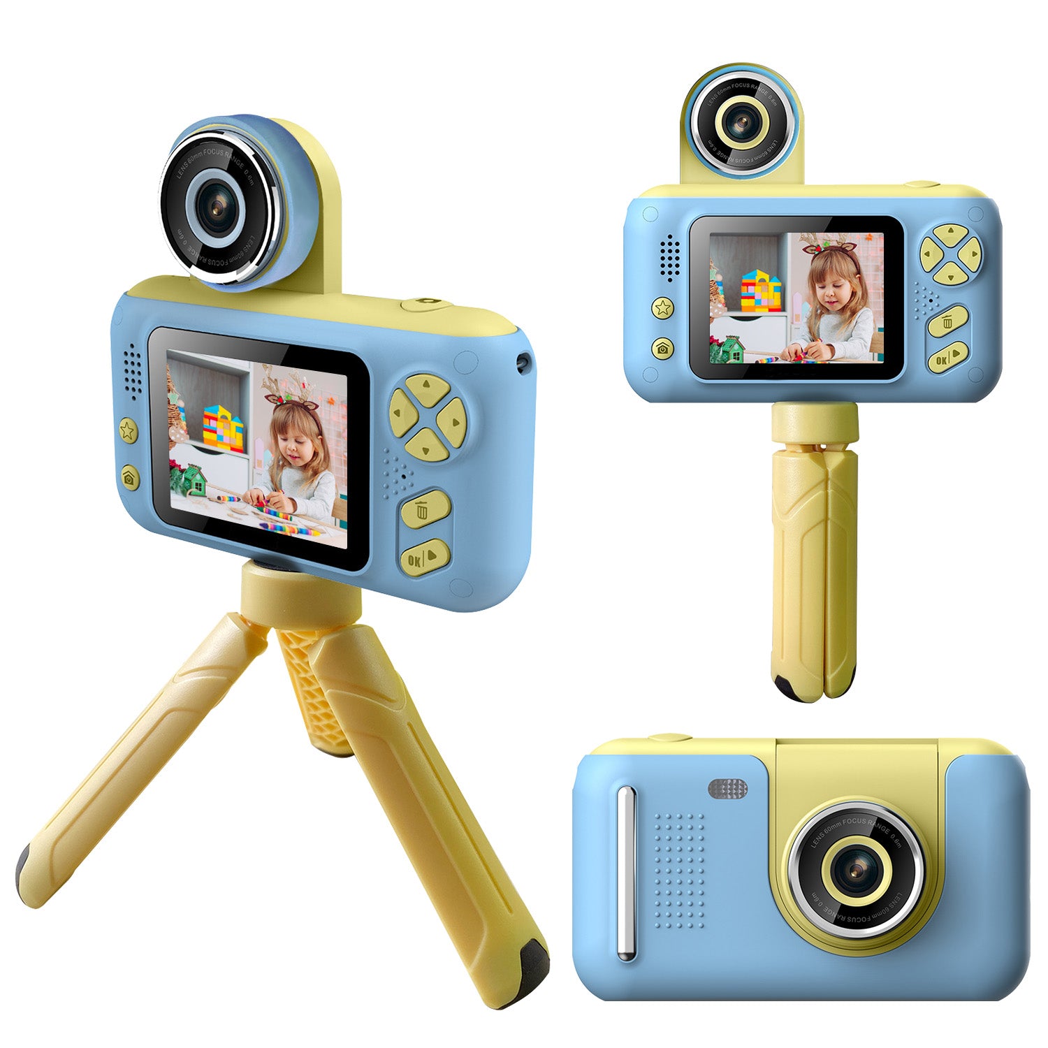 Kids Digital Camera with Flip Lens Children Video Camcorder Christmas Toy