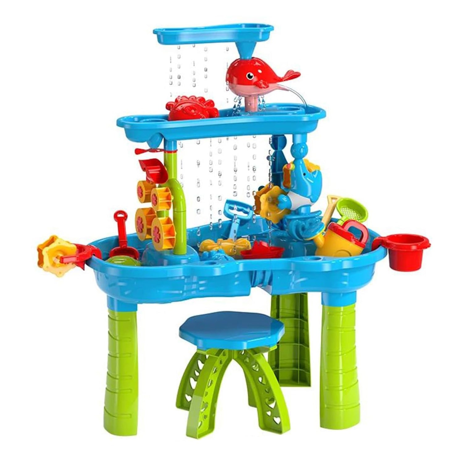 Kid Sand Water Table Toddler Water Activity Table Rain Showers Play Table Toy
