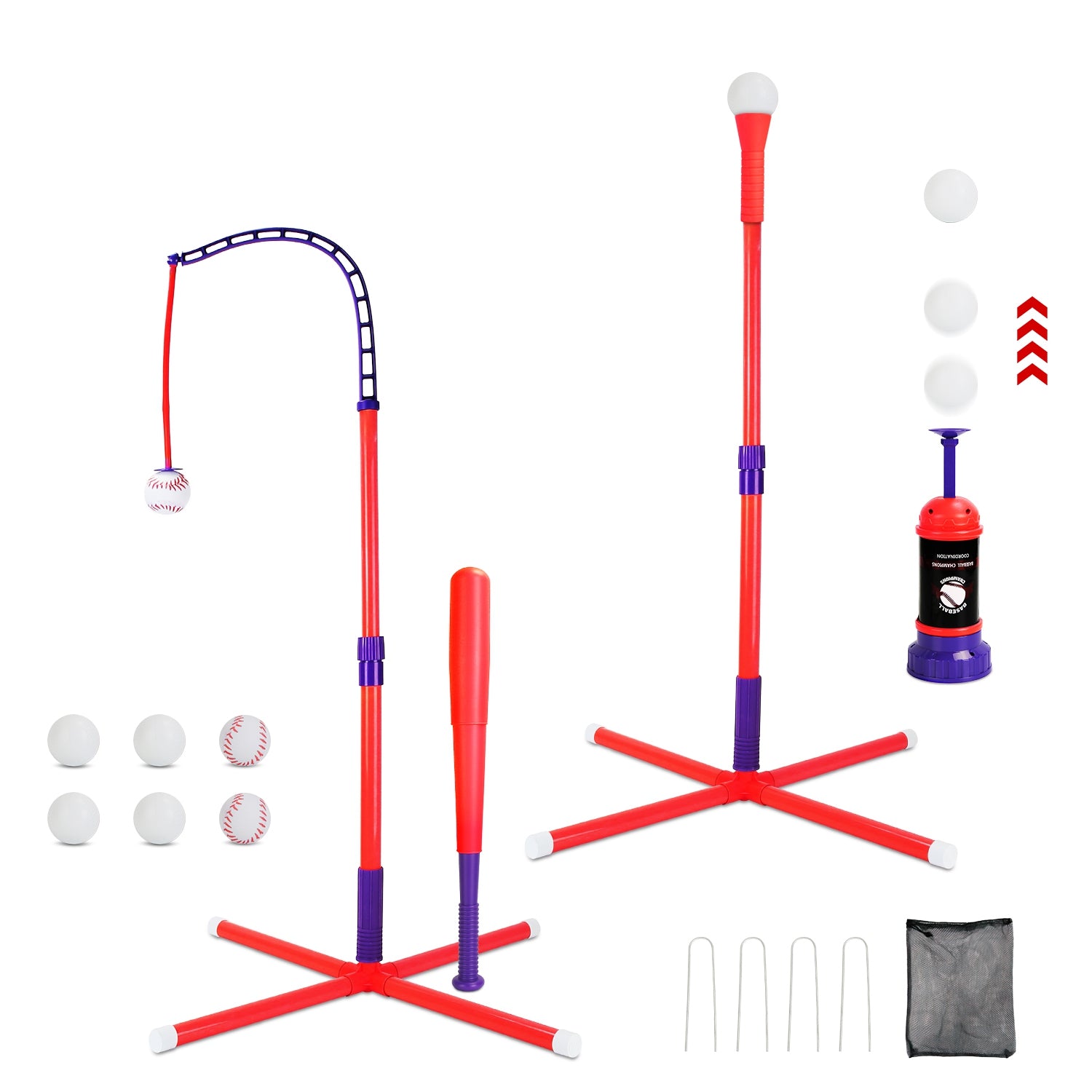 3-In-1 Baseball Toy Set For 3-5Years Old Kids And Toddlers Includes Tee Bal 0277