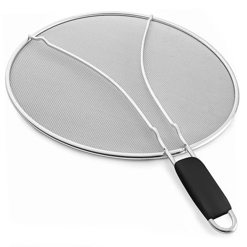 Grease Splatter Screen 13in Stainless Steel Fine Mesh Splash Mesh Shield Hot