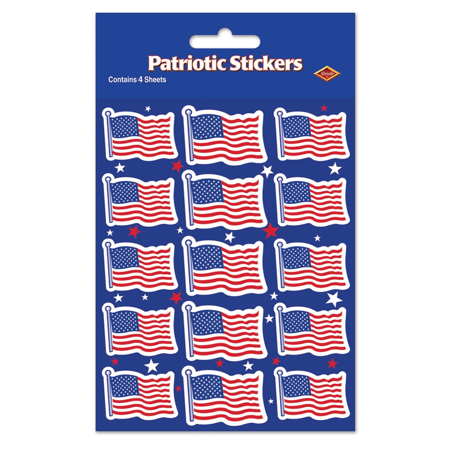 Beistle US Flag Stickers - Patriotic | Party Supply | Decoration