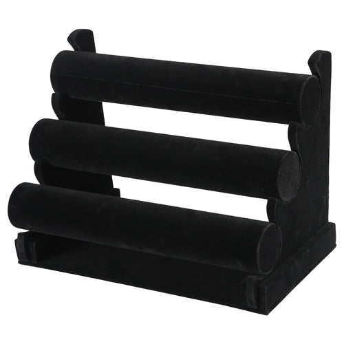 3-Tier Velvet Jewelry Stand Removable Bracelet Holder Watch Jewelry Bangle