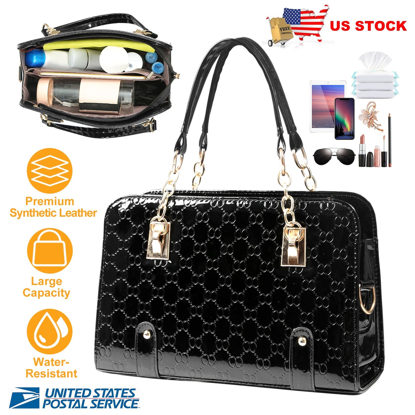 Women s Fashion Leather Handbag Lady Purses Tote Bags Shoulder Satchel