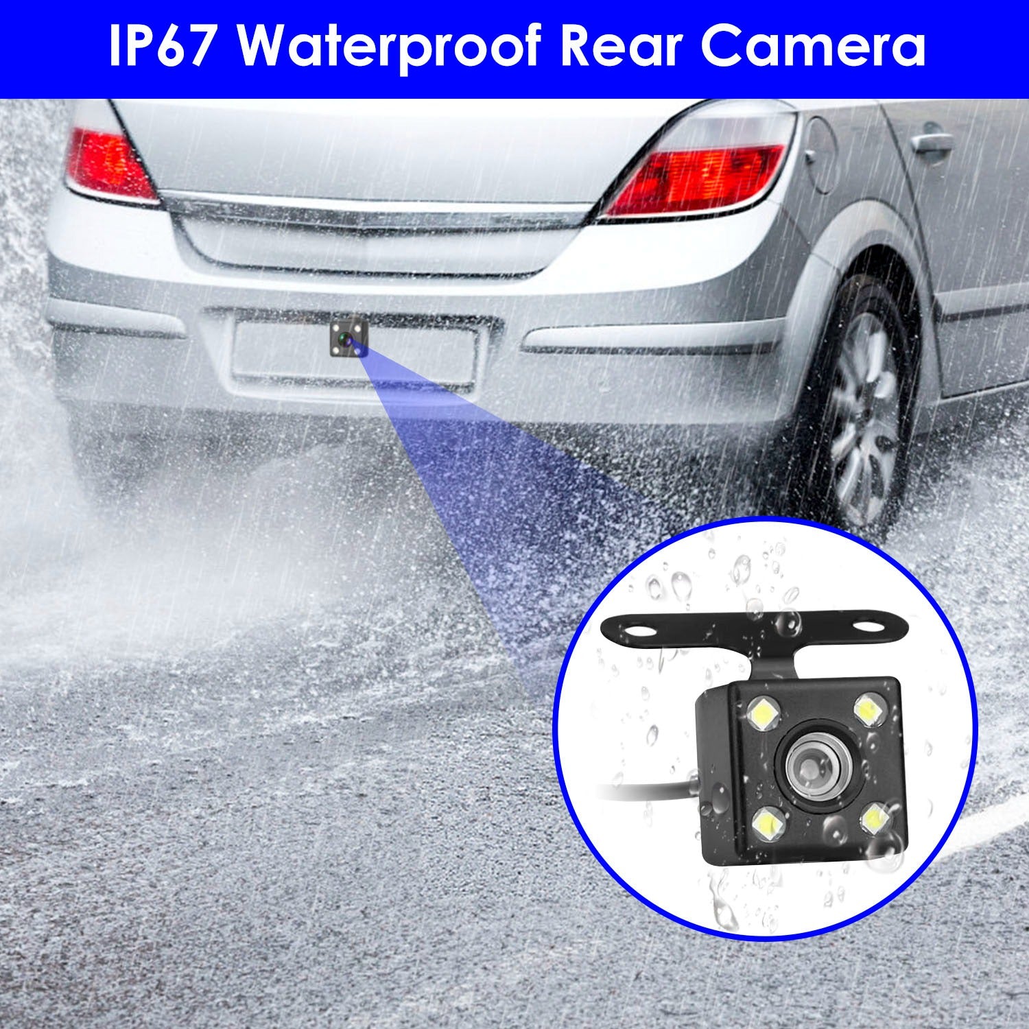 1080P FHD 3 Channel WiFi Dash Cam 170° Wide Angle Triple Car Camera With IR
