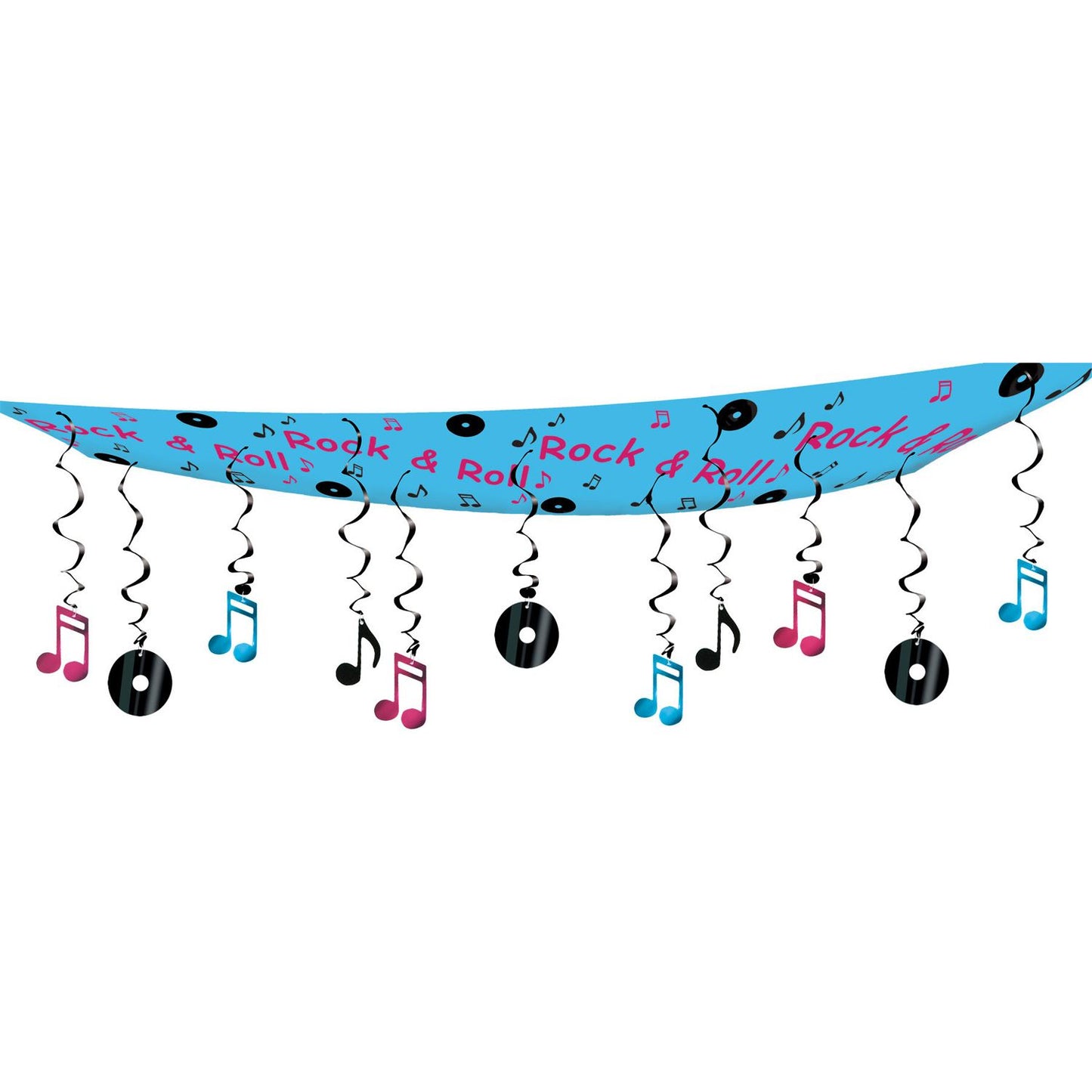 Beistle Rock and Roll Ceiling Decoration - 50's/Rock & Roll | Party Supply