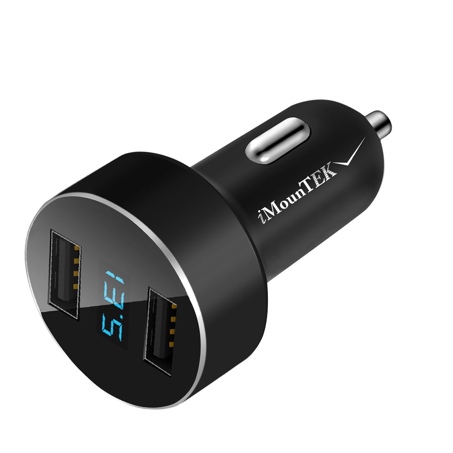 Universal 15W/3.1A Dual USB Car Charger Adapter Aluminum Alloy Fast Car