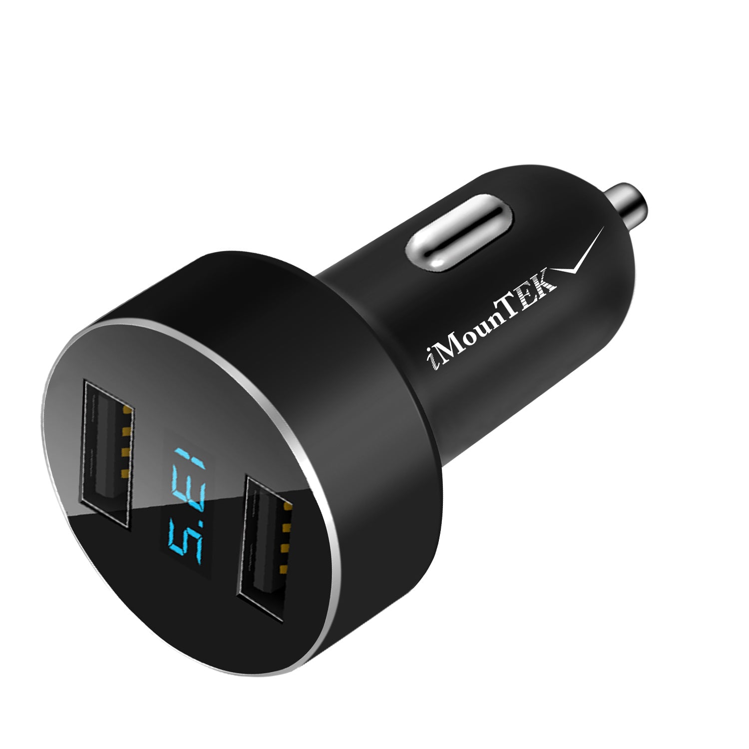 Universal 15W/3.1A Dual USB Car Charger Adapter Aluminum Alloy Fast Car