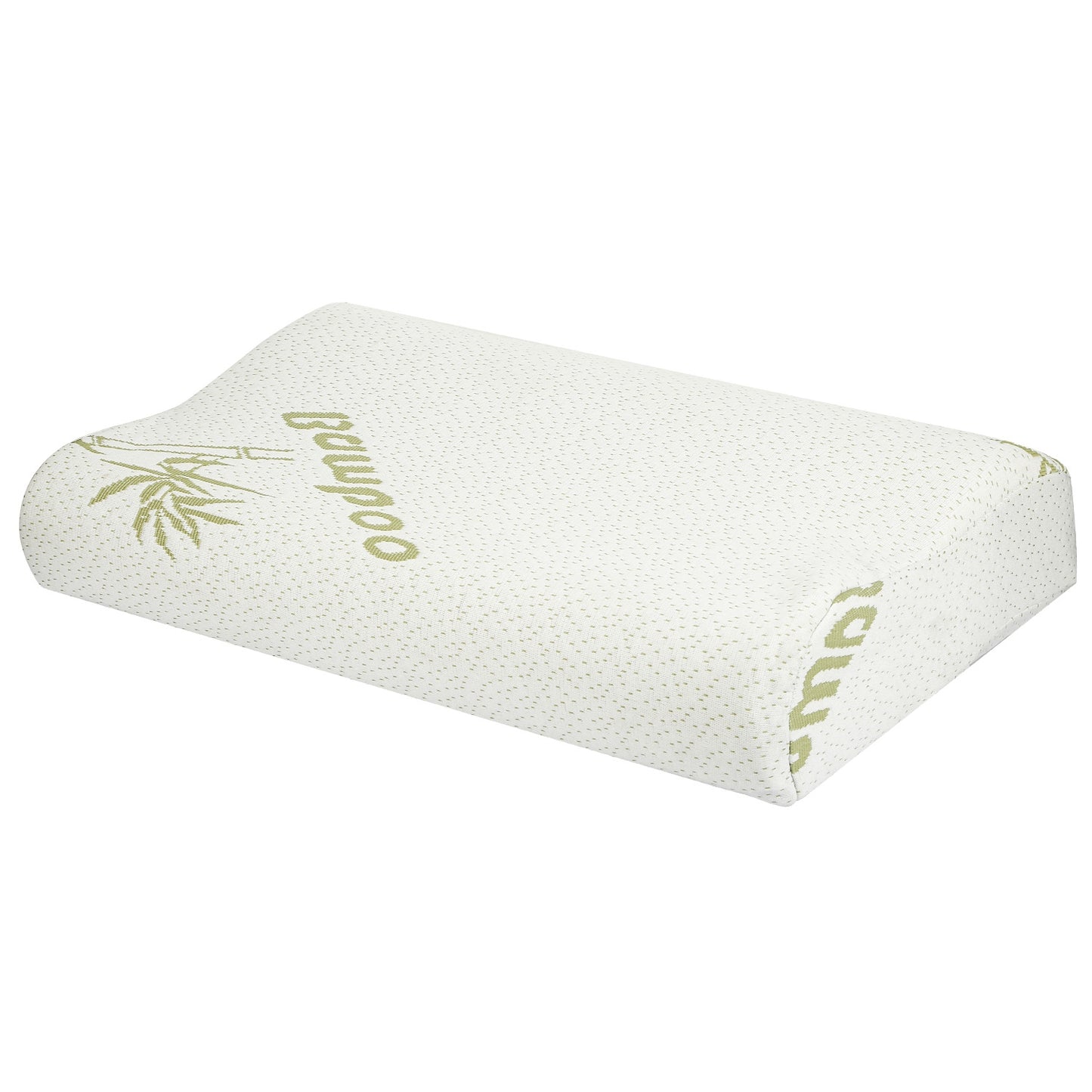 Bamboo Memory Foam Sleep Pillow Contoured Cervical Orthopedic Pillow Neck