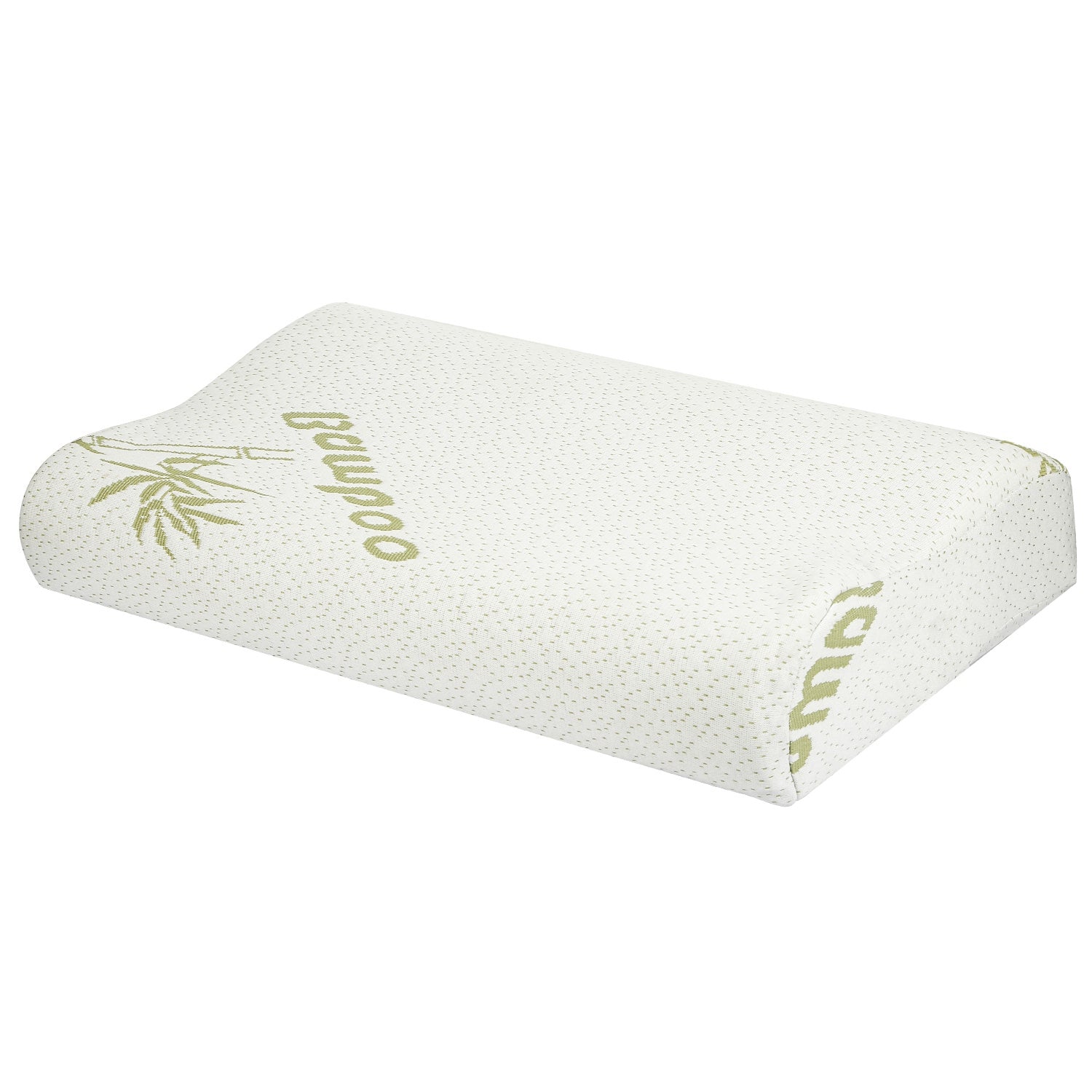 Bamboo Memory Foam Sleep Pillow Contoured Cervical Orthopedic Pillow Neck