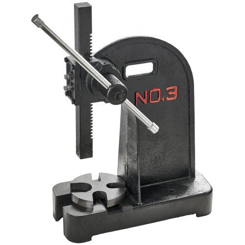 Arbor Press 3 Ton Manual Arbor Press 12.2" Maximum Height Cast Iron Heavy-dut
