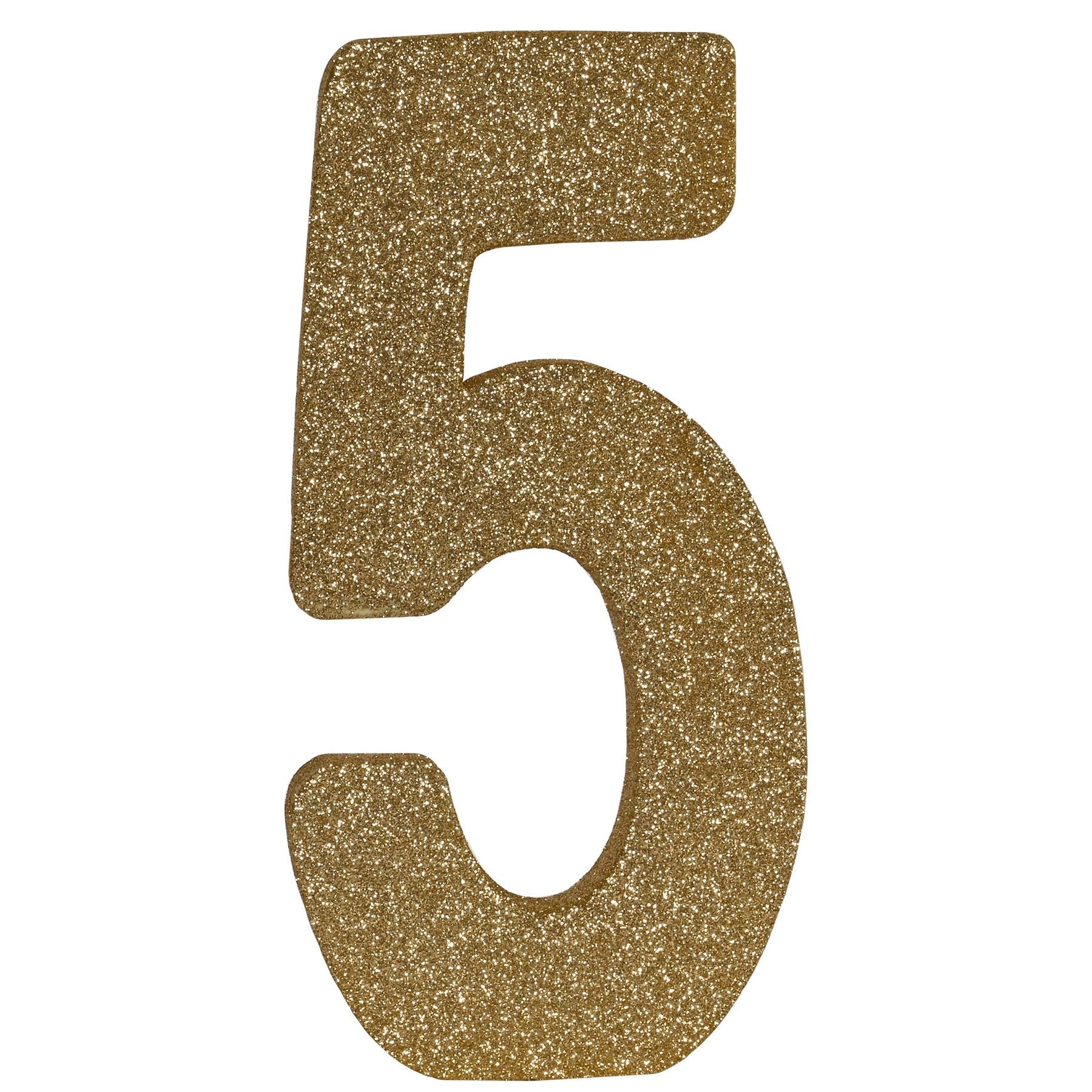 Beistle 3-D Glittered "5" Centerpiece - Party Supply Decoration for Birthday