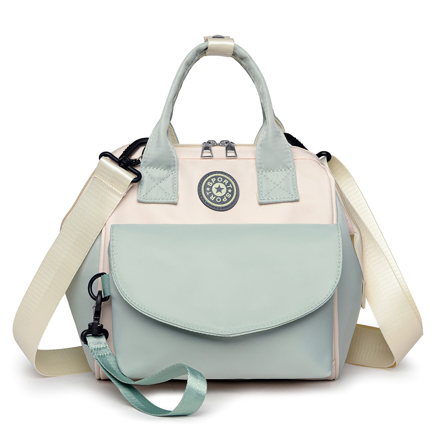 Baby Nappy Diaper Bag with 6 Pockets Burp Cloth Adjustable Shoulder Strap 7930