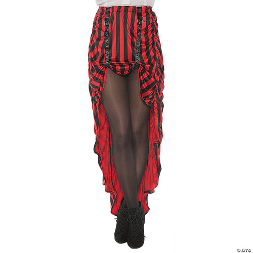Womens Steam Punk Skirt Adult Red/Black Costume