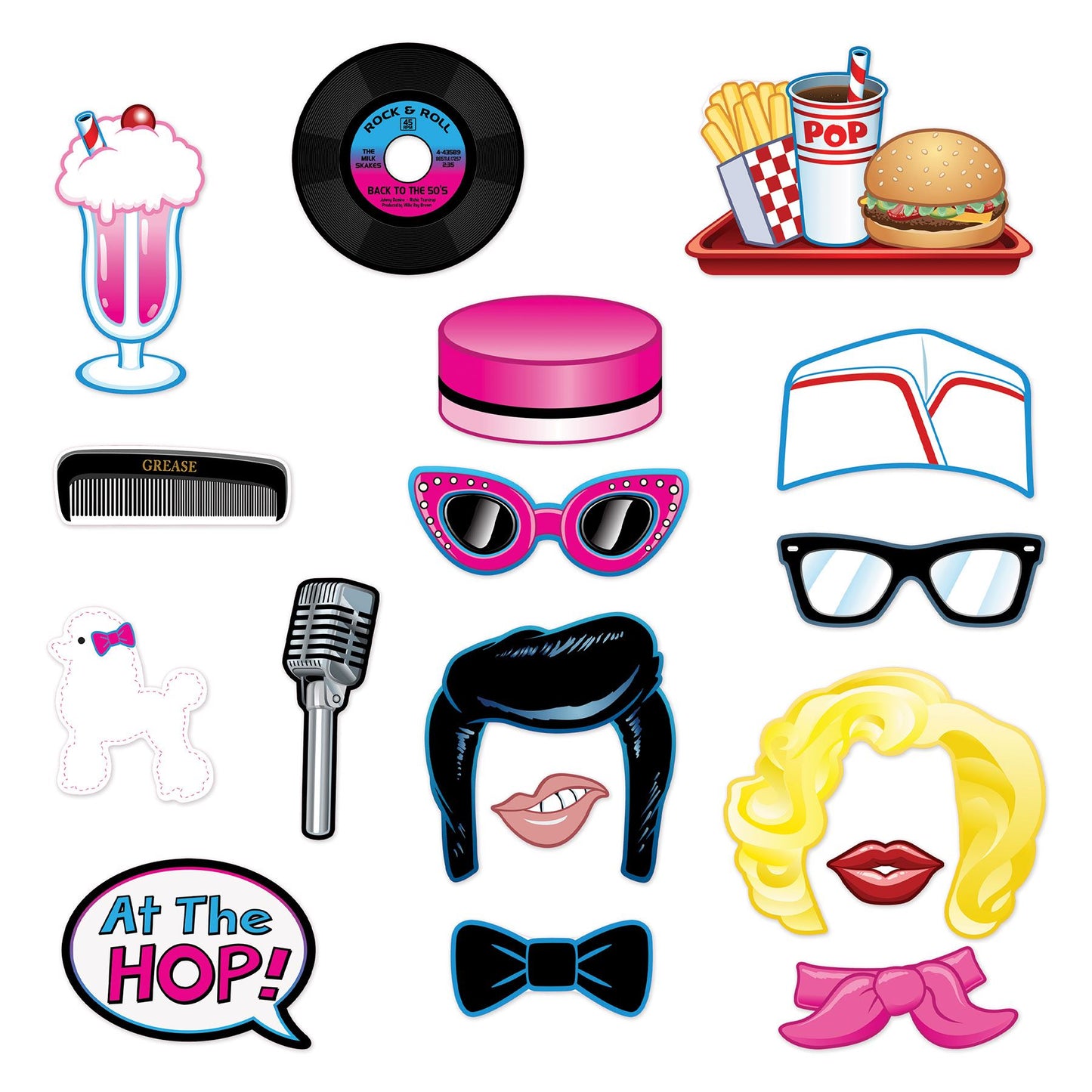 Beistle 50's Photo Fun Signs - 50's/Rock & Roll | Party Supply | Decoration