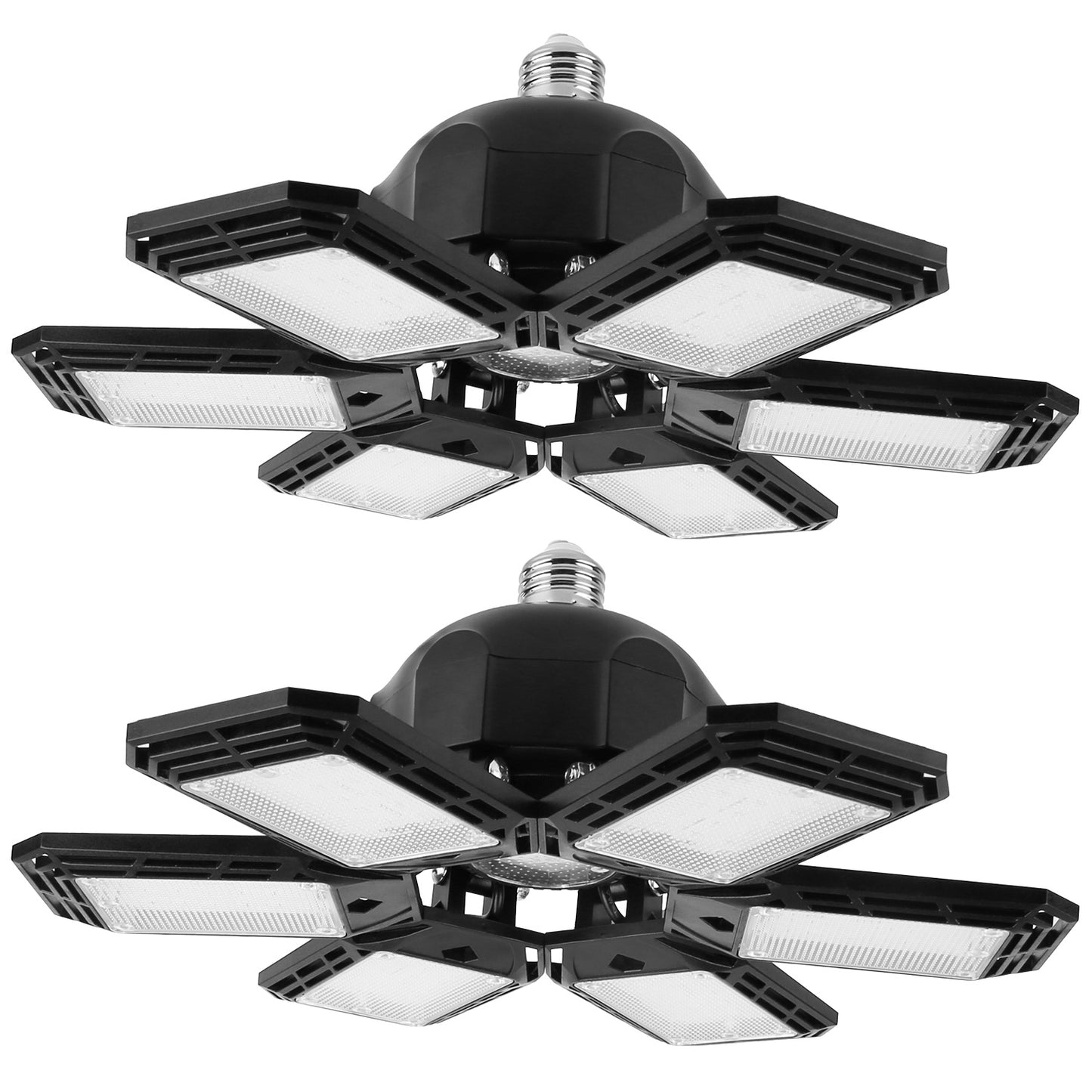 2 Packs LED Garage Lights 160W LED Shop Light Deformable E26/E27 Garage Ceiling