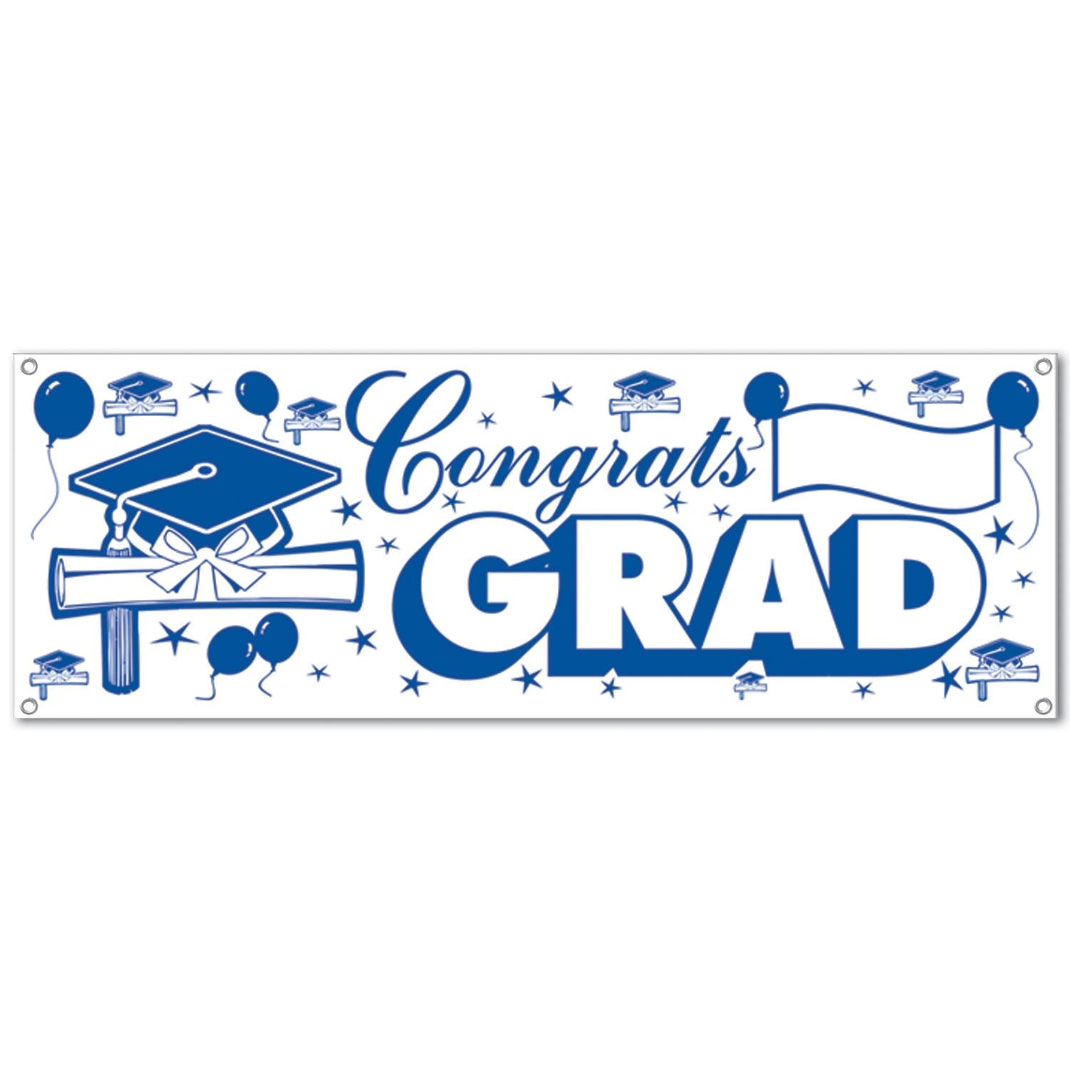Beistle Congrats Grad Sign Banner - Graduation | Party Supply | Decoration