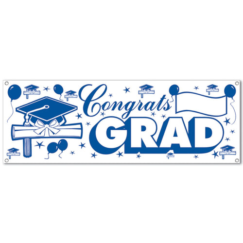 Beistle Congrats Grad Sign Banner - Graduation | Party Supply | Decoration