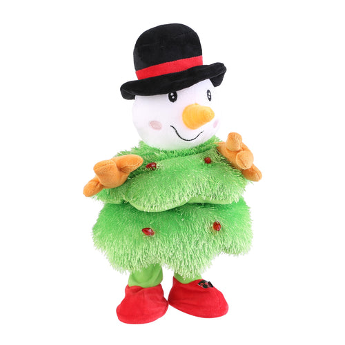 Electric Dancing Singing Plush Toy Twisting Snowman Toy Talking Interactive