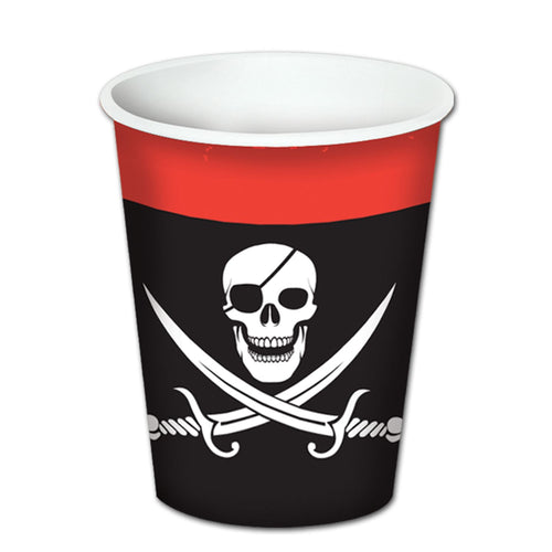 Beistle Pirate Beverage Hot/Cold Cups | Party Supply | Decoration