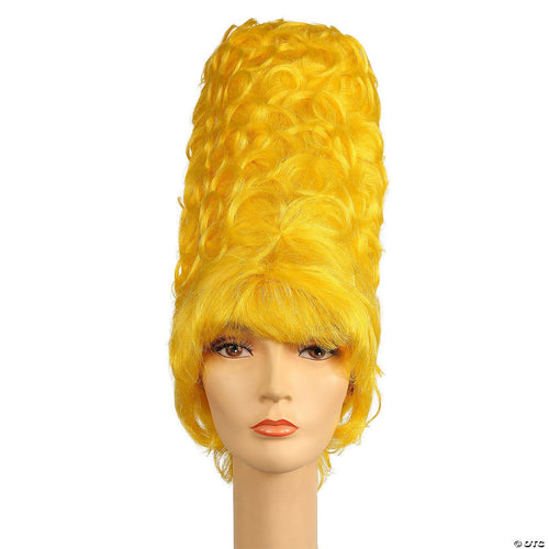 Womens Yellow Gigantic Beehive Wig