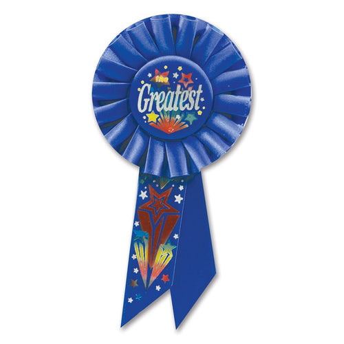 Beistle The Greatest Rosette Ribbon - Party Supply Decoration